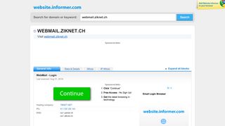 
                            10. webmail.ziknet.ch at WI. WebMail - Login - Website Informer