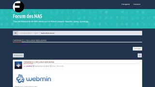 
                            4. [ WebMin ] [ 1.740 ] Linux Web admin - Forum des NAS