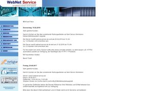 
                            9. WebNet-Service.de - Aktuelles