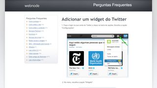 
                            12. Webnode - Adicionar um widget do Twitter