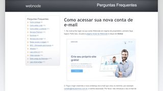 
                            4. Webnode - Como acessar sua nova conta de e-mail