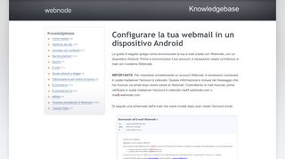 
                            9. Webnode - Configurare la tua webmail in un dispositivo Android