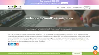 
                            12. Webnode to WordPress migration - CMS2CMS