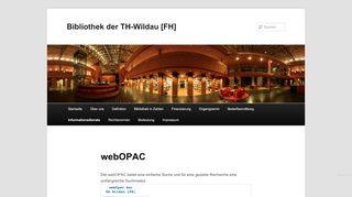 
                            5. webOPAC | Bibliothek der TH-Wildau [FH]