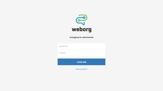 
                            4. WebOrg 2.0 Administrasjon innlogging