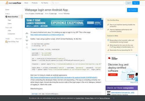 
                            9. Webpage login error-Android App - Stack Overflow