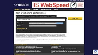 
                            9. WebPageTest - Website Performance and Optimization Test