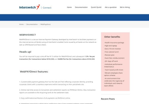 
                            7. WebPaydirect – InterSwitch Connect