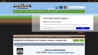 
                            5. [WEB][PHP] Full Website/Forums Template - Backend + Database SQL ...