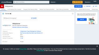 
                            8. Webplanner | Crunchbase