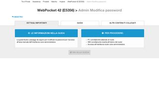 
                            6. WebPocket 42 (E5356) > Admin Modifica password - Tre ...