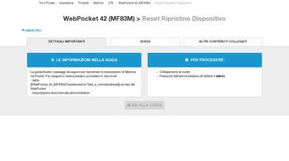 
                            11. WebPocket 42 (MF83M) > Reset Ripristino Dispositivo - Tre ...