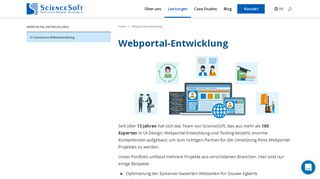 
                            10. Webportal-Entwicklung: ein Webportal erstellen - ScienceSoft