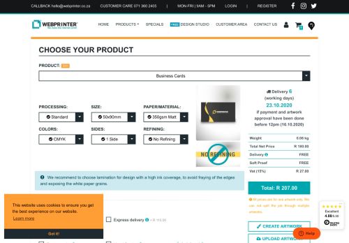 
                            2. WEBPRINTER South Africa leading Online Printer