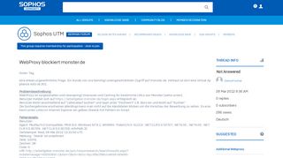 
                            5. WebProxy blockiert monster.de - German Forum - Sophos UTM 9 ...