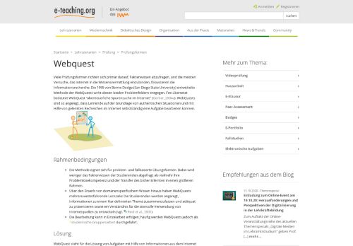 
                            5. Webquest — e-teaching.org