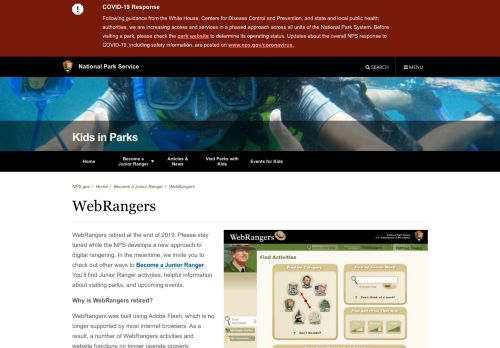 
                            3. Webrangers - National Park Service