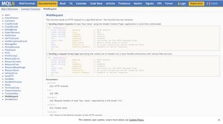 
                            4. WebRequest - Common Functions - MQL4 Reference