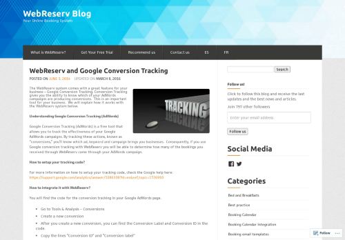 
                            6. WebReserv and Google Conversion Tracking « WebReserv Blog