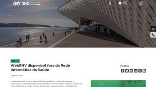 
                            1. WebRHV disponível fora da Rede Informática da Saúde - SPMS