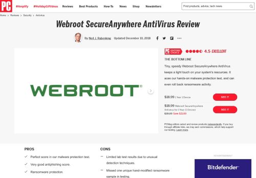 
                            6. Webroot SecureAnywhere AntiVirus Review & Rating | PCMag.com