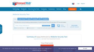 
                            6. WebScan of ivpay.chelinvest.ru - High-Tech Bridge