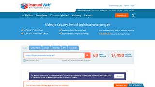 
                            11. WebScan of login.internetortung.de - High-Tech Bridge