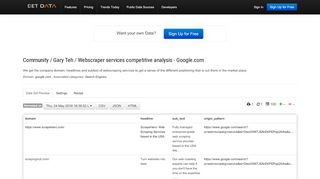 
                            5. Webscraper services competitive analysis - Google.com | Data Source ...