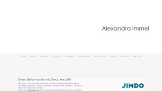 
                            2. Webseite - Alexandra Immel