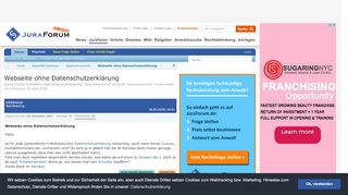 
                            7. ᐅ Webseite ohne Datenschutzerklärung - Datenschutzrecht - JuraForum.de