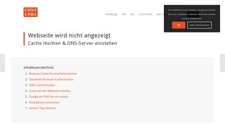 
                            4. Webseite wird nicht angezeigt - Cache löschen & DNS-Server ändern