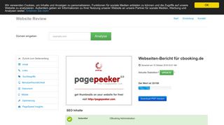 
                            10. Webseiten-Bericht | cbooking.de