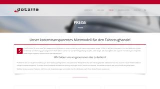 
                            5. Webseiten für den Fahrzeughandel - Dotzilla > Preise