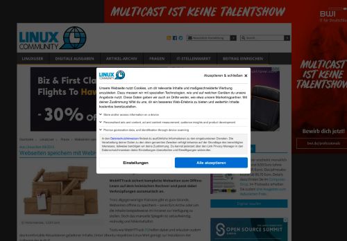 
                            12. Webseiten speichern mit WebHTTrack - LinuxCommunity