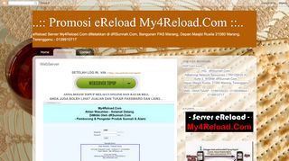 
                            4. WebServer - Promosi eReload My4Reload.Com