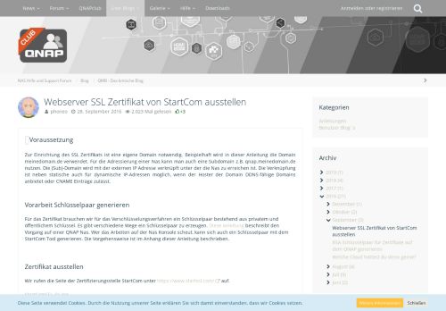 
                            12. Webserver SSL Zertifikat von StartCom ausstellen - NAS Hilfe und ...