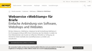 
                            4. Webservice «WebStamp» - Die Post