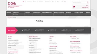 
                            5. Webshop - Deutsche Gesellschaft für Qualität - DGQ