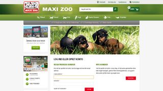 
                            7. Webshop Login - Maxi Zoo