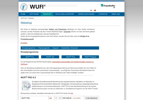 
                            1. Webshop | WUFI (de)