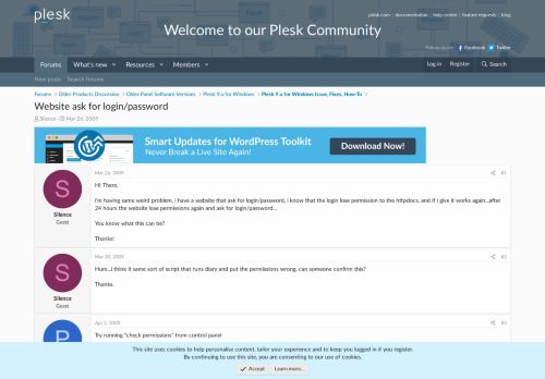 
                            3. Website ask for login/password | Plesk Forum