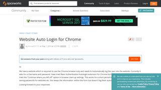 
                            13. Website Auto Login for Chrome - Google Apps - Spiceworks Community