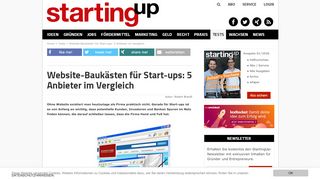 
                            10. Website-Baukästen für Start-ups: 5 Anbieter im Vergleich - StartingUp ...