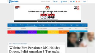 
                            5. Website Biro Perjalanan MG Holiday Diretas, Polisi Amankan 8 ...