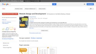 
                            10. Website Design and Development: 100 Questions to Ask Before ... - Rezultate Google Books