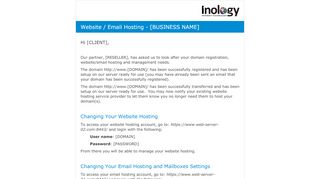 
                            7. Website / Email Hosting - Inology