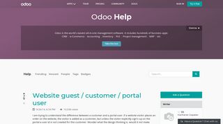 
                            5. Website guest / customer / portal user | Odoo