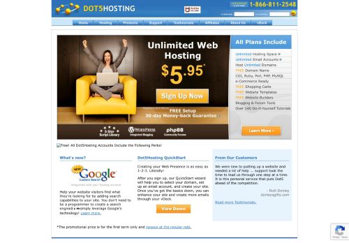 
                            2. Website Hosting by Dot5Hosting