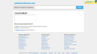 
                            12. Website Informer / 112.213.88.97 ip address