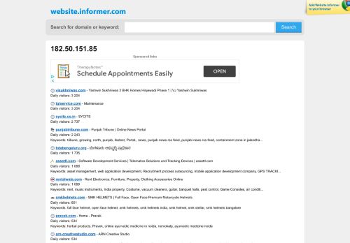
                            7. Website Informer / 182.50.151.85 ip address